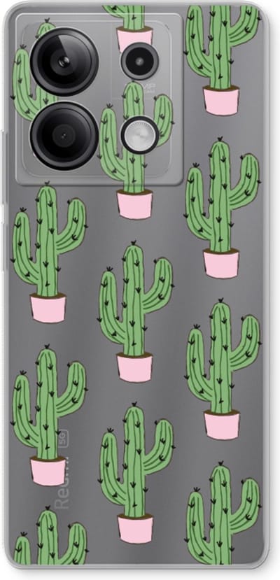 Case Company® - Hoesje geschikt voor Xiaomi Redmi Note 13 5G hoesje - Cactus Lover - Soft Cover Telefoonhoesje - Bescherming aan alle Kanten en Schermrand