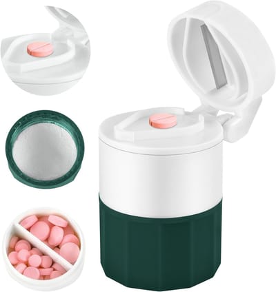 Multifunctionele Tablet Cutter en Splitsers met Mes en Borstel, Ideaal voor Kleine en Grote Pillen, Geneesmiddelen Organizer en Pillenverkleiner