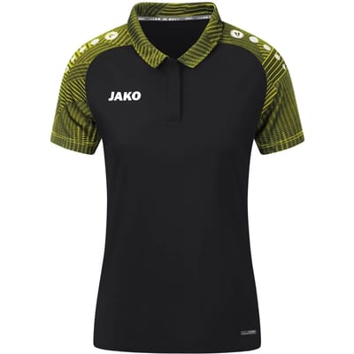 Jako Performance Polo Dames - Zachtgeel / Zwart | Maat: 34