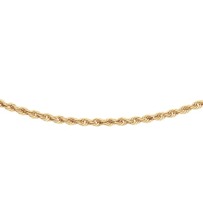 Glow 201.1461.45 Dames Ketting - Collier - Sieraad - Schakelketting - 14 Karaat Goud - Koord - 45 cm lang