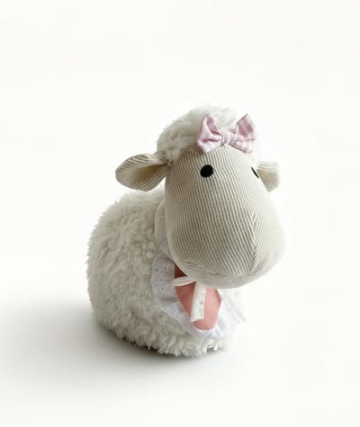 Schapen Deurstopper - Gewogen Deurstop - Deuren Open Houden - Zacht Pluche Materiaal - 13 x 13 cm - Schaap Kleuren