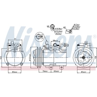 Compressor airconditioning NISSENS 89282