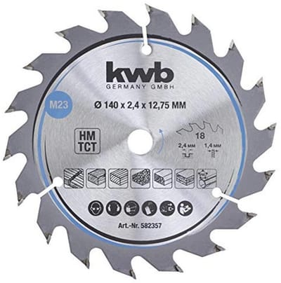Cirkelzaagblad voor Hout en Spaanplaten - 140 mm, Nauwkeurige Snede met 18 Tanden