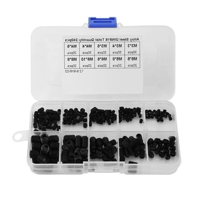 Schroeven Assortiment - Inbusschroeven Set - Montage Klussen - Gelegeerd Staal 12.9 - 240 Delig - Zwart