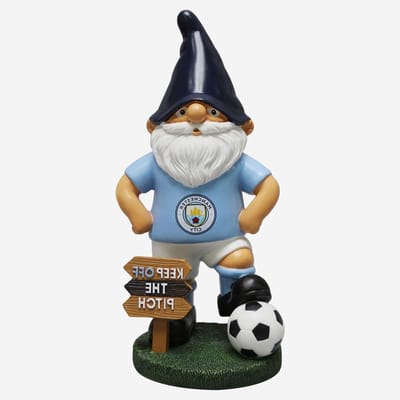 Voetbal Tuinkabouter - FC Kabouter - Tuindecoratie - Clublogo op shirt - 20 cm hoog - Blauw