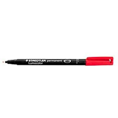 Viltstift Staedtler Lumocolor 318 permanent F rood - 10 stuks