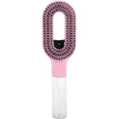 Haarborstel Mist Spray 2-in-1 Herbruikbare Haarborstel met Waternevel Spray voor Pluiscontrole Antistatisch Vermindert Klit Pink