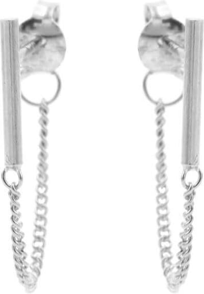 Karma Oorbellen Chain Round Tubes Zilver