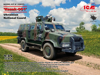 ICM Modelbouwpakket Militaire voertuigen - 35015 Kozak-001 - Ukrainian National Guard Plastic - 1:35 - Modelbouw