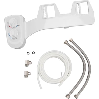 Bidet de toilette à double bouton, buse mobile, accessoire de bidet autonettoyant non électrique pour la maison