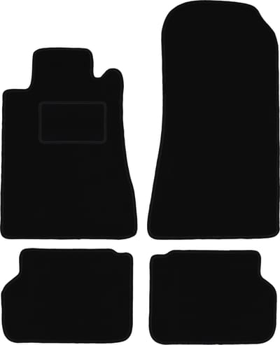 Zwarte veloursmatten voor: Mercedes CL W140 coupé (1991-1998)
