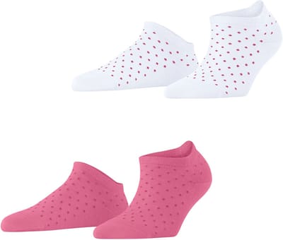 Esprit Fine Dot 2-Pack duurzaam slijtvast huidvriendelijk katoen multipack sneakersokken enkelsokken dames veelkleurig - maat 35-38