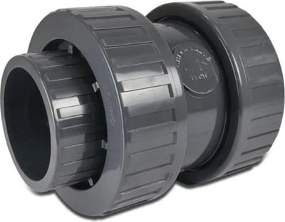 Mega Terugslagklep veerbelast PVC-U 110 mm lijmmof 10bar DN80 grijs type 5000