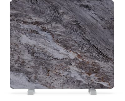 Klarstein infrarood paneelverwarming 420 W – aan de muur of losstaand te gebruiken, slimme app en afstandsbediening, marmeren design, thermostaat, timer, kinderslot, IP43, voor ruimtes van 8 m², grijs