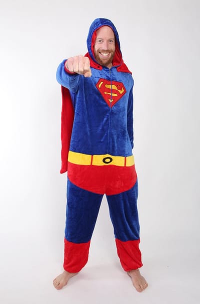 KIMU® Onesie Superman Baby Pakje Kostuum met Cape - Maat 68-74 - Supergirl Superbaby Jumpsuit Pyjama Babypakje Boxpakje Huispak Man Dreumes Festival
