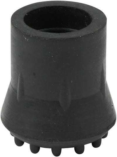 Beschermkappen voor stokken - Rubberen doppen - Wandelondersteuning - Met metalen inzetstuk - 19 mm - Zwart