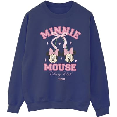 Disney Dames/Dames Cherry Club Minnie Mouse Sweatshirt (Marineblauw)
