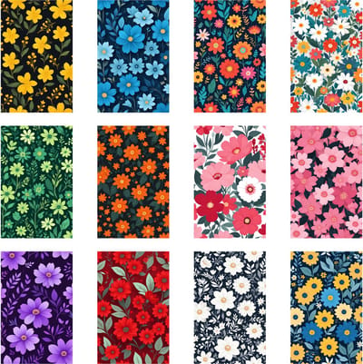 Huurdies 24x Gevouwen Bloemen met enveloppen