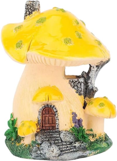 Miniatuur Paddenstoelenhuisje voor Tuin - Decoratieve Beelden voor Buiten, Patio en Lawn Versiering