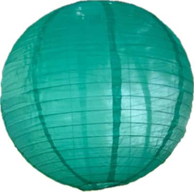5 x Nylon lampion zeegroen 45 cm