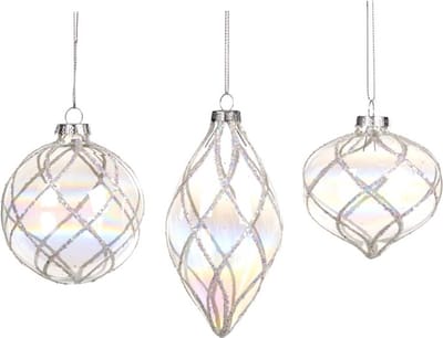 Goodwill Kerstbal Glas D 8 cm Voordeelass. Per 3 Stuks