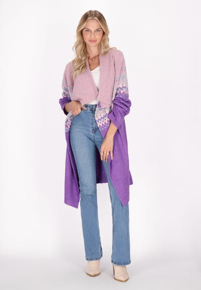 IZIA Vest Dames Violet veelkleurig