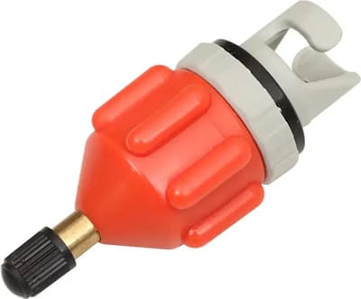 Een adapter Geschikt voor het ventiel van een luchtpomp, geschikt voor paddleboards, opblaasbare kajaks, kano's, boten en andere accessoires.