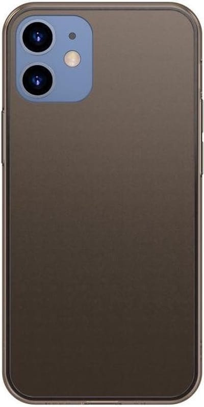Baseus Frosted Glass Geschikt voor iPhone 12 / 12 Pro Hoesje TPU Matte Zwart