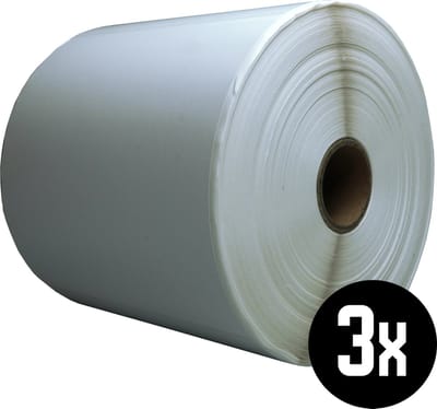 DULA Compatible Zebra Labels 102x102mm - 700 etiketten per rol - kern 25mm - Wit - Permanent - 3 rollen