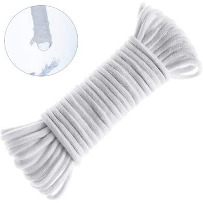QTTVBTNA -irrigatiekoord -Katoenen Dochtlijn 18m x 4mm – Zelfbewatering Planten – Capillair Watergeefsysteem – Hydrocultuur & DIY Bewateringssysteem Binnen en Buiten