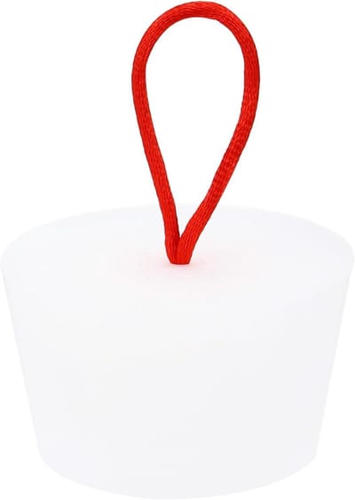 Rubberen Badstop - Afvoerstop Bad - Afvoer Afsluiten - Met Handgreep - 44-55 mm - Wit