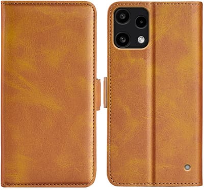 MobyDefend Hoesje - Geschikt voor Nothing Phone (3a) Lite - Luxe Wallet Book Case (Sluiting Zijkant) - Lichtbruin