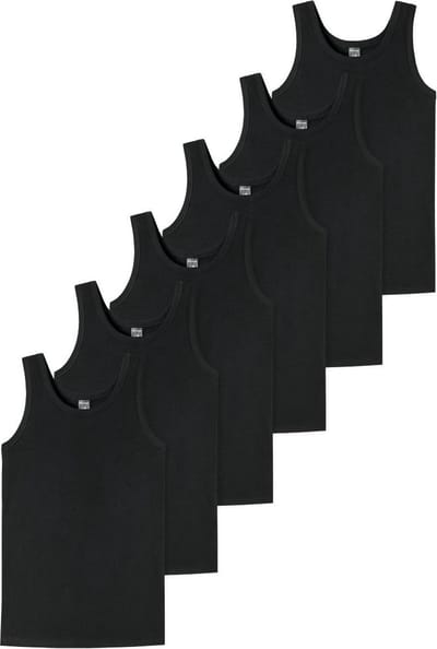 Schiesser Jongens onderhemd 6 pack Teens Boys - 95/5 Cotton