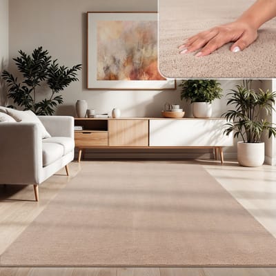 Paco Home Moderne woonkamer tapijt kortpolig wasbaar zacht uni effect bont antislip 140x200 cm