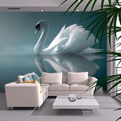 Fotobehang – Behangpapier - Fotobehang - Witte zwaan 200x154 - Artgeist
