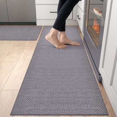 Dailygoods- Keukenmat Antislip - Keukentapijtenset - Vloermat met Rubberen Achterkant - Tapijtlopers Set 60 x 90 cm + 60 x 210 cm - Wasbaar - Geschikt voor Gangen en Ingang