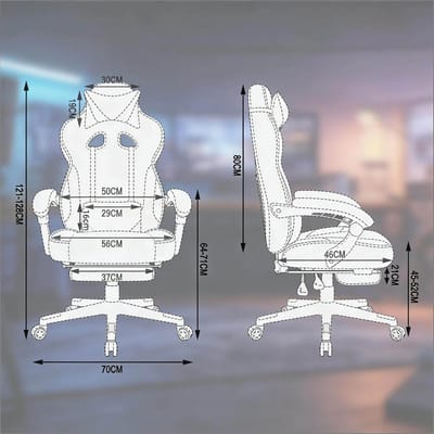 HAUSS SPOLE Bureaustoel - Ergonomische Verstelbare Gamestoel - Voor Werk, Spel En Ontspanning - Kunstleer - Zwart Groen