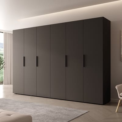 Meubella - Kledingkast Marquesa - Zwart - 300 cm