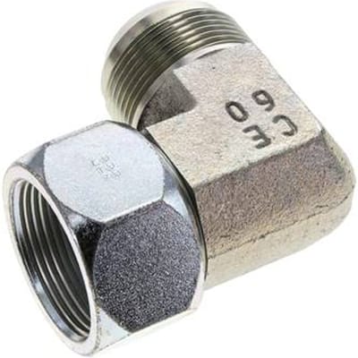 90Graden JIC Hoekfitting UN 1-5/8''-12 Mannelijk X Vrouwelijk Staal 140Bar (1967.0Psi)