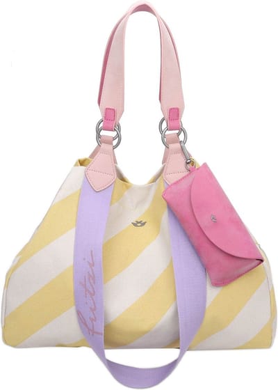 Fritzi aus Preußen Schoudertas Ice Canvas Izzy Bag Lemon Cake Veelkleurig