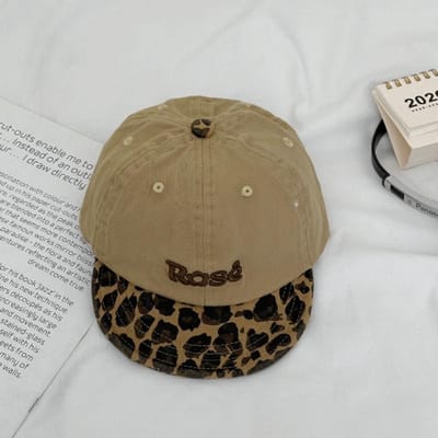 Schattige Katoen Polyester Platte Pet Verstelbaar Luipaardprint Jongens Baseballpet Platte Rand Peuter Hoed 1-4 Jaar Kind
