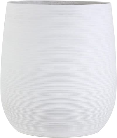& Rose Extra Grote Plant Pot Patroon - Off White Garden Planter - XL Bloempot - H 50cm D 45cm