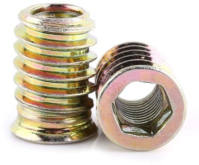 Roestvrijstalen Hex Socket Schroeven met Moeren en Houtinvoeren, M6/M8/M10, Volledige Draad (M8 * 20mm) voor Meubelmontage en Klussen