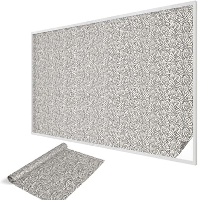 Wallfluent Glas in Lood Raamfolie - Bladeren bloemen Glas in Lood Folie - 200x146 cm - Beige Plakfolie Raam Glas in Lood - Decoratieve Plakfolie Glas in Lood - Voor de woonkamer, voor het kantoor, voor de hal - Glas in Lood Folie voor Raam