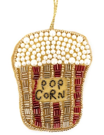 HomeBound by KY | Hanger met kralen popcorn | hanger | kersthanger | feestdecoratie | hanger popcorn | 9x7x2cm