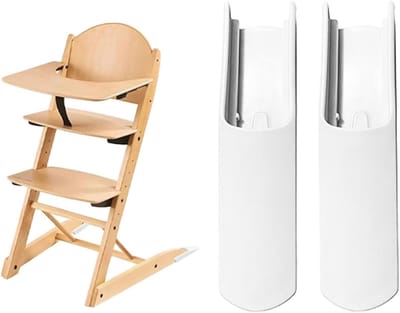 Kinderstoel Voetbeschermers - Stoel Accessoires - Kinderstoel Stabiliseren - Antislip Vloerbescherming - 2 stuks - Wit