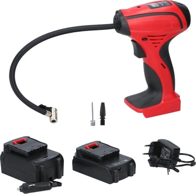 Dunlop Accu Luchtcompressor - 12 V - 230 V - 8 Bar - Rood