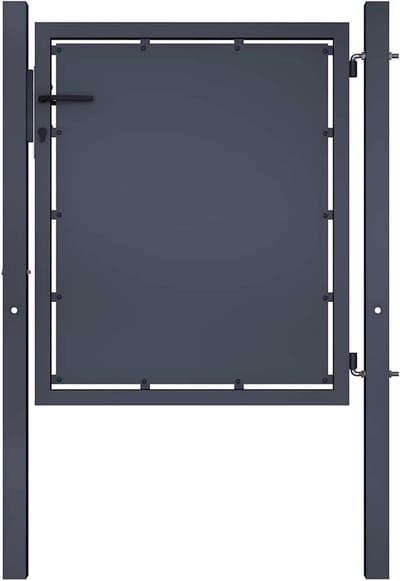 Metalen Tuinpoort - Hek Deur - Tuin Afzetten - Gepoedercoat Metaal - 100 x 75 cm - Antraciet