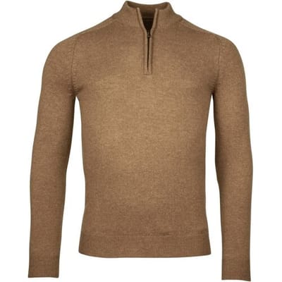 Baileys Trui Half Zip Single Knit Bruin / male