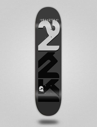 Skateboard Deck - Onderstel Plank - Street Skate - Klassiek Vorm - 8.25 Inch - Grijs Zwart